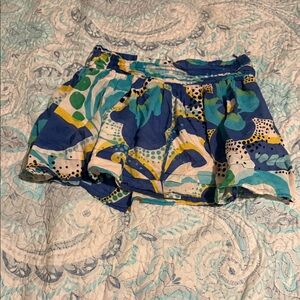 XOXO Blue and Green Patterned Mini Skirt